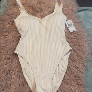 NWT WOMEN Cream One Piece Swimsuit